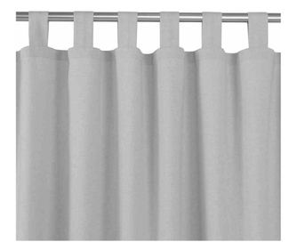 Klasszikus stílusú függöny Carmena 10 cm-es karnisfülekkel, 185 g/nm, Homede, 600x175 cm, Szürke