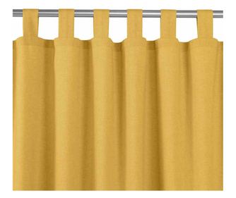 Klasszikus stílusú függöny 10 cm-es karnisfülekkel, Carmena, 185 g/nm, Homede, 140x300 cm, Sárga