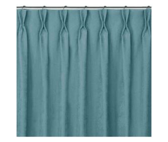 Klasszikus stílusú függöny, 7,5 cm-es redős redővel, Milana, 210 g/nm, Homede, 220x270 cm, Kék