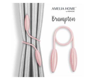 Set 2 accesorii prindere pentru draperii si perdele stil glamour, Brampton, Amelia Home, 53 cm, Roz pudra