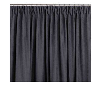 Klasszikus stílusú függöny 7,5 cm-es méhsejt redővel, Milana, 210 g/nm, Homede, 280x225 cm, Sötétszürke Milana 280x225 cm
