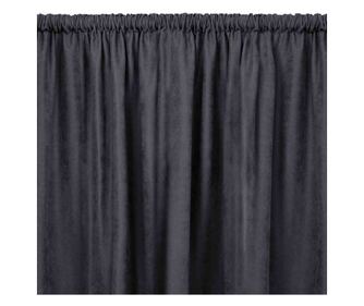 Klasszikus stílusú függöny 5 cm-es redővel, Milana, 210 g/nm, Homede, 140x300 cm, Sötétszürke Milana 140x300 cm
