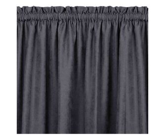 Klasszikus stílusú függöny 5 cm-es redővel, Milana, 210 g/nm, Homede, 140x300 cm, Sötétszürke Milana 140x300 cm