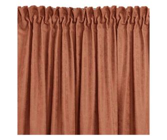 Klasszikus stílusú függöny, 5 cm-es méhsejtes rátéttel, Milana, 210 g/nm, Homede, 280x225 cm, Barna Milana 280x225 cm