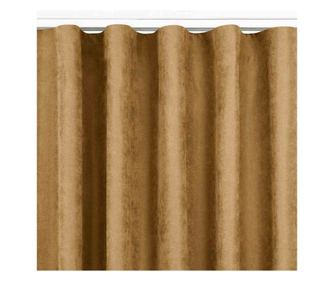 Klasszikus stílusú függöny rojtos varrással, 7 cm-es karnishoz, Milana, 210 g/mp, Homede, 140x245 cm, Világosbarna Milana 140x24