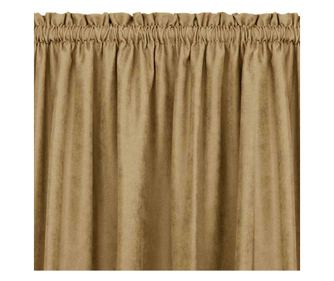 Klasszikus stílusú függöny 5 cm-es redővel, Milana, 210 g/nm, Homede, 140x300 cm, Világosbarna Milana 140x300 cm