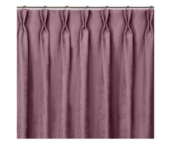 Klasszikus stílusú függöny, 7,5 cm-es redőzött szalaggal, Milana, 210 g/nm, Homede, 140x225 cm, Milana rózsaszín 140x225 cm