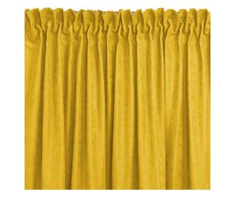 Klasszikus stílusú függöny méhsejtes redővel, 5 cm, Milana, 210 g/nm, Homede, 280x175 cm, Sárga Milana 280x175 cm