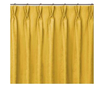 Klasszikus redős függöny 7,5 cm-es redővel, Milana, 210 g/mp, Homede, 140x175 cm, Sárga Milana 140x175 cm