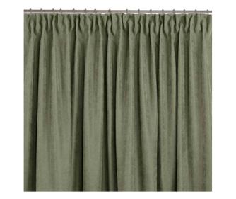 Klasszikus stílusú függöny, 5 cm-es méhsejtes rátéttel, Milana, 210 g/nm, Homede, 140x270 cm, Milana zöld 140x270 cm