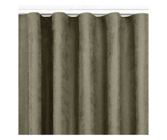 Klasszikus stílusú függöny rojtos szalaggal, 7 cm-es karnishoz, Milana, 210 g/nm, Homede, 220x175 cm, Verde Milana 220x175 cm