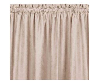 Klasszikus stílusú függöny 5 cm-es rojttal, Milana, 210 g/nm, Homede, 140x270 cm, Púderes rózsaszín