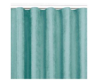 Klasszikus stílusú függöny rojtos anyagból, 7 cm-es karnishoz, Milana, 210 g/nm, Homede, 220x175 cm, Türkiz Milana 220x175 cm
