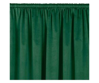 Függöny bársony rojttal, 5 cm, Vila, 210 g/mp, Homede, 135x225 cm, Vila zöld, 135x225 cm