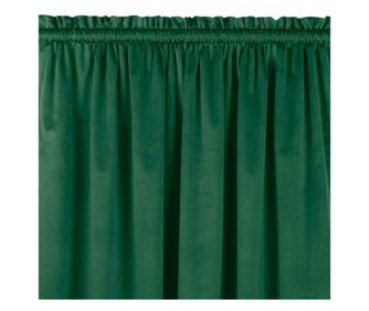 Bársony függöny rojttal, 5 cm, Vila, 210 g/nm, Homede, 400x300 cm, Zöld