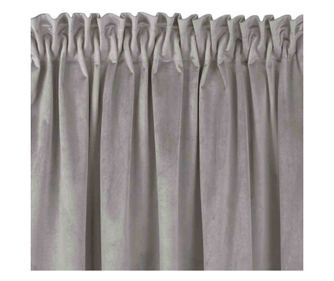 Méhsejt mintás 5 cm-es rezsáns bársonyfüggöny, Vila, 210 g/nm, Homede, 265x225 cm, Szürke