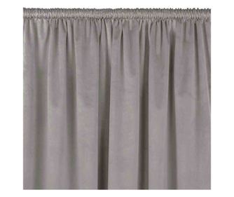 Bársony függöny rojttal 5 cm, Vila, 210 g/mp, Homede, 135x225 cm, Szürke Vila 135x225 cm