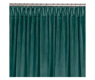 Sötét zöld, méhsejt mintás, 5 cm-es szalagfüggöny, Vila, 210 g/m2, Homede, 400x245 cm