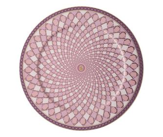 Подложна чиния Rosenthal Swarovski Signum Rose, Розов, Порцелан, 33см