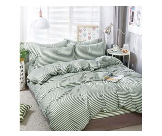 SET LENJERIE DE PAT DUBLU, 220/240 cm, 4 PIESE, BUMBAC SATINAT, MULTICOLOR, CASA DE VIS ONLINE, A-645  220x240 cm