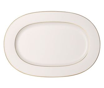 Овално Плато Villeroy&Boch Anmut Gold, Бял, Порцелан