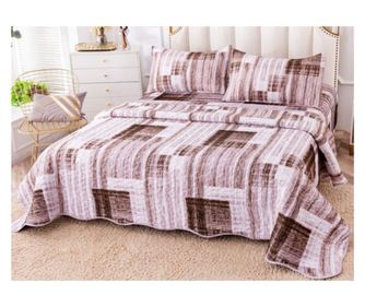 SET CUVERTURA PAT DUBLU CU FETE DE PERNA, 210X230 CM, CATIFEA, MULTICOLOR, CASA DE VIS ONLINE, CC-39  210X230 cm