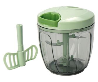Tocator manual cu franghie Rosberg R51215B, 900 ml, 5 cutite, Accesoriu oua, Verde