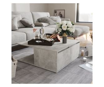 Stolić za kavu, sivi, 80x80x31 cm, PAL