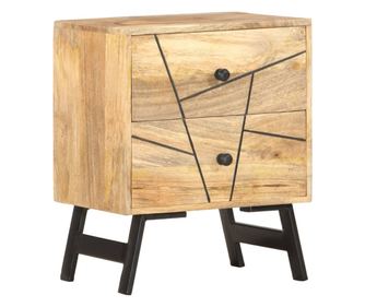 Κομοδίνο, 40 x 30 x 50 εκ., Μασίφ Ξύλο Μάνγκο