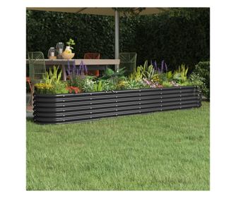 Jardinieră antracit 260x40x36 cm oțel vopsit electrostatic