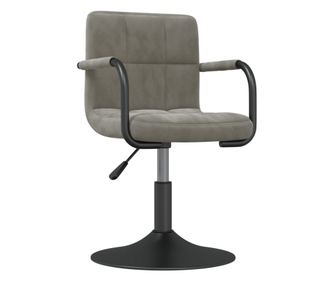 Kuhinjski stol, svetlo siva, žamet