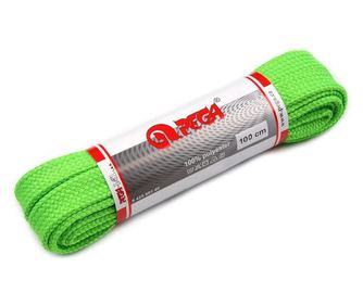 Sireturi plate poliester, 1 x 100 cm, Verde neon