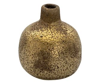 Vaza, auriu antichizat, 9x9 cm