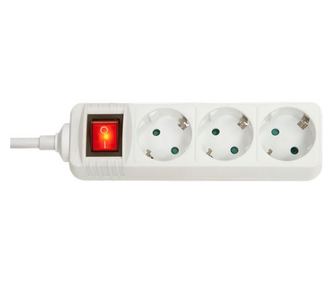 Lindy 73101 разклонител 3 Изход(и) за променлив ток На закрито Бяла