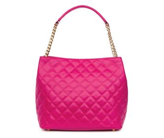 Geanta din piele matlasata Paloma fucsia