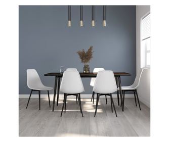 Kuhinjska stoli, 6 kosov, bela, PP