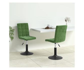 Zakretne kuhinjske stolice, 2 kom., tamnozelene, baršun