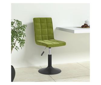 Scaune de bucătărie pivotante, 4 buc., verde deschis, catifea