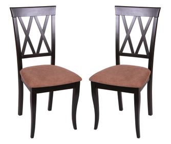 Set 2 židle Milano, Dřevo, Wenge/Světlá hnědá