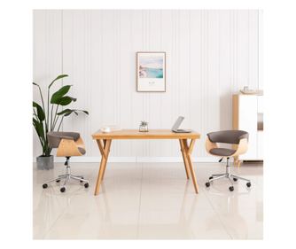 Zakretne kuhinjske stolice, 2 kom., sivo taupe, tekstil