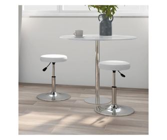 Kuhinjske stolice, 2 kom., bijele, umjetna koža