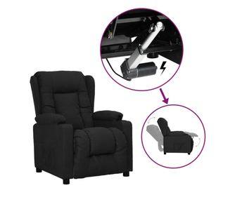 Sjedalo s nagibom i podizanjem, crno, tekstilni materijal