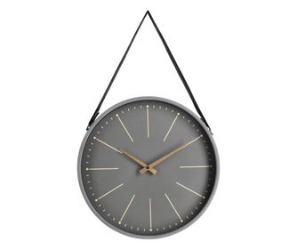Zidni sat Timely sivi i zlatni 40x6x66 cm