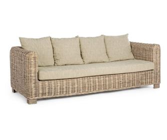Canapea rattan maro Fortaleza 210x90x83 cm