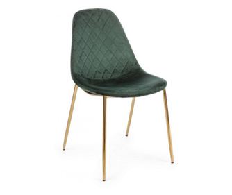 Set 4 scaune catifea verde Terry 48x55x85 cm
