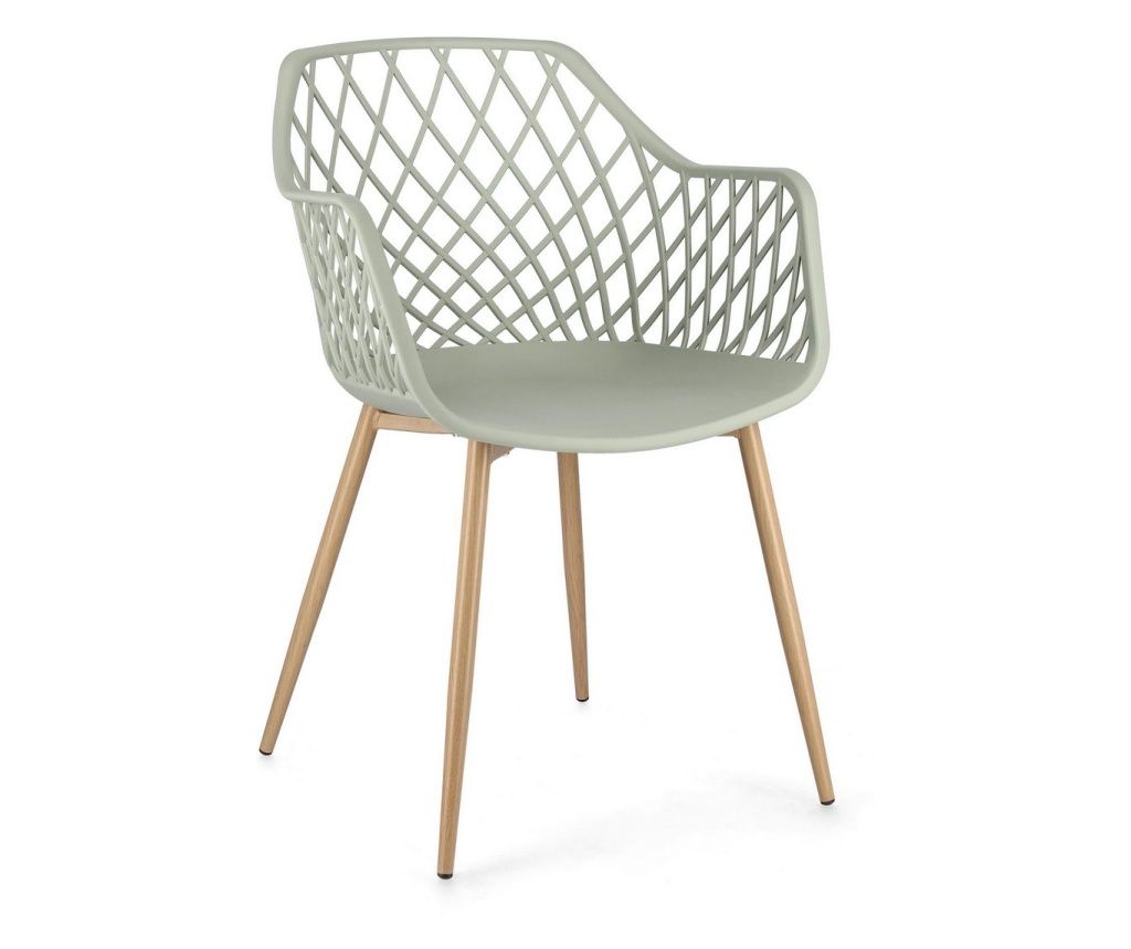 Set of 4 Optik Green Chairs 58x54x85.5 cm