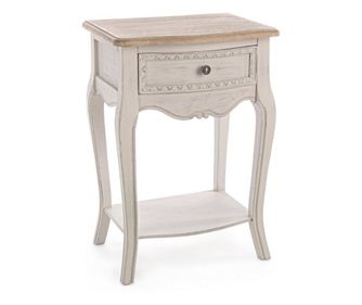 Lesena komoda Clarisse bež 48x35x70 cm
