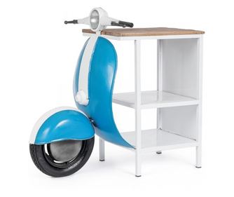 Vespa бяла синя бар конзола 104x94x65 см