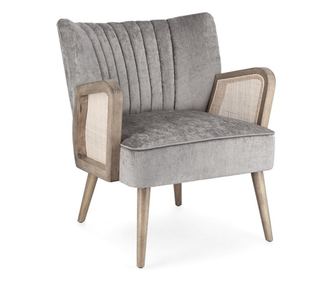 Virna barna fa és szürke szövet fotel 64x71x79 cm