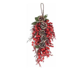 Τεχνητό χριστουγεννιάτικο κλαδί cranberry 60 cm